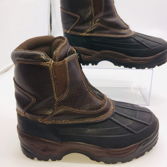 totes Shoes Totes Mens Zip Front Water Proof Winter Snowrain Boots